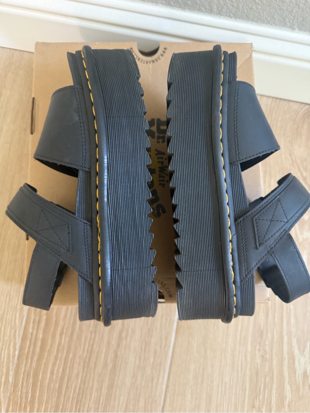 Dr. Martens Black Platform Voss Quad Sandals - Picture 5 of 6